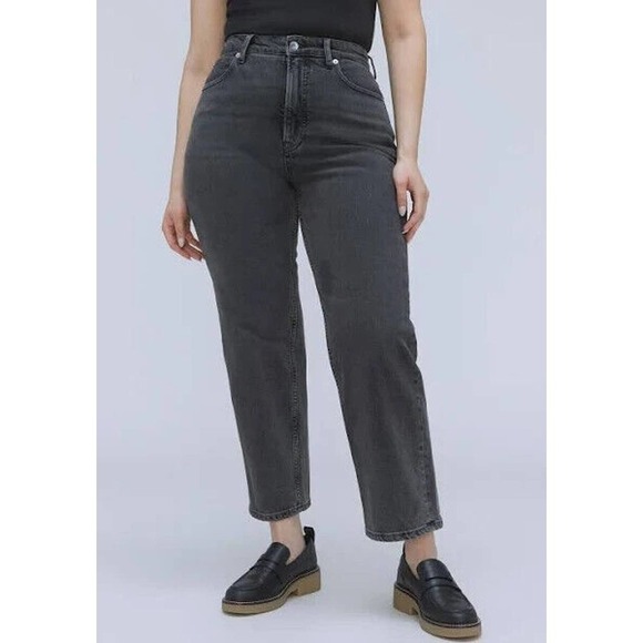 Everlane Curvy Cheeky Jeans Coal Black Unleash your Confidence Size 28 R… - Picture 1 of 16